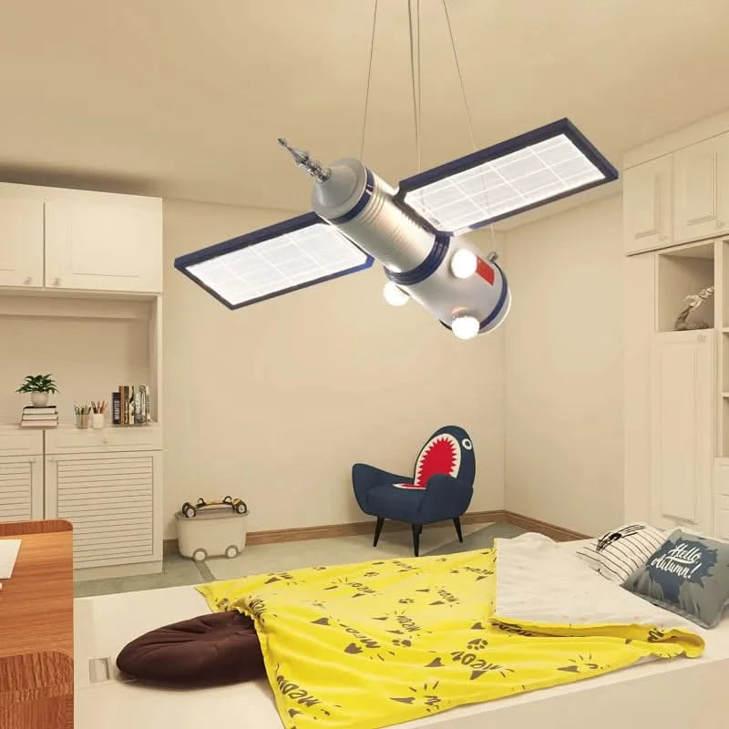 ChandeliersDecor.com-Kids Room Nursery Lighting-Astronaut Satellite Kids Room Ceiling Light