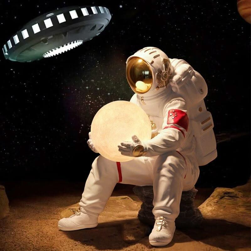 ChandeliersDecor.com-Kids Room Nursery Lighting-Astronaut Sculpture Statue Light: Unique, Decorative Piece