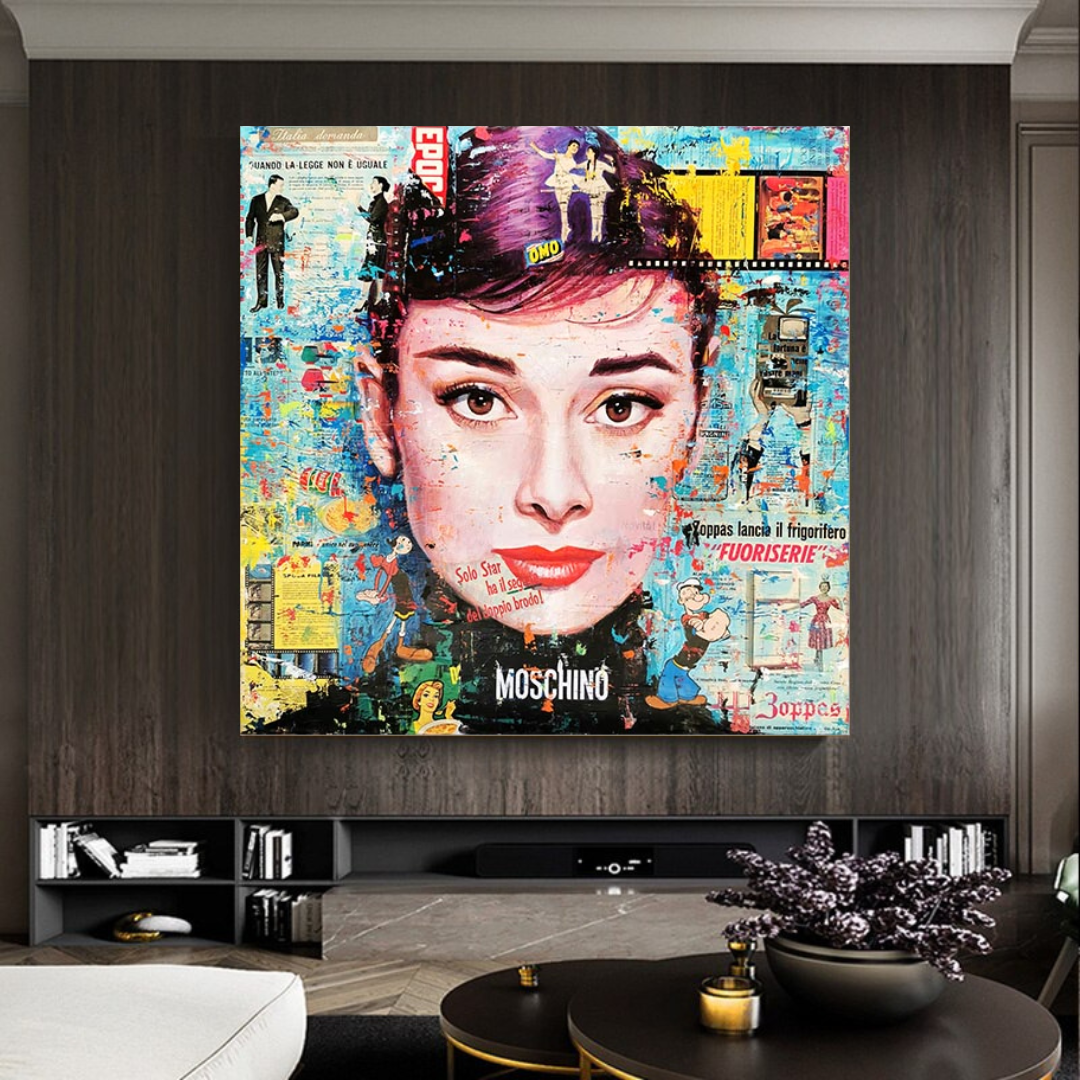 Audrey Hepburn Classic Canvas Art - Exquisite Reproduction-ChandeliersDecor.com