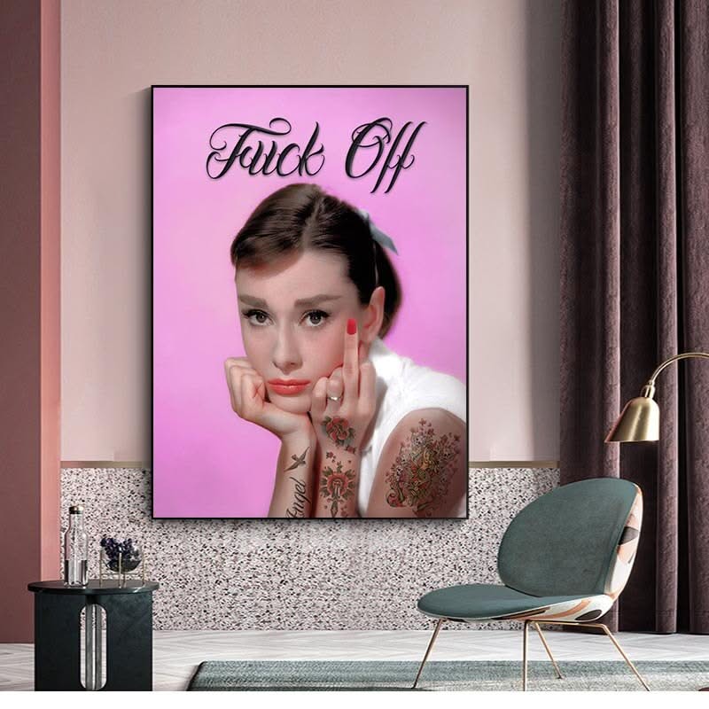 Audrey Hepburn Poster - Classic Elegant Wall Art-ChandeliersDecor.com