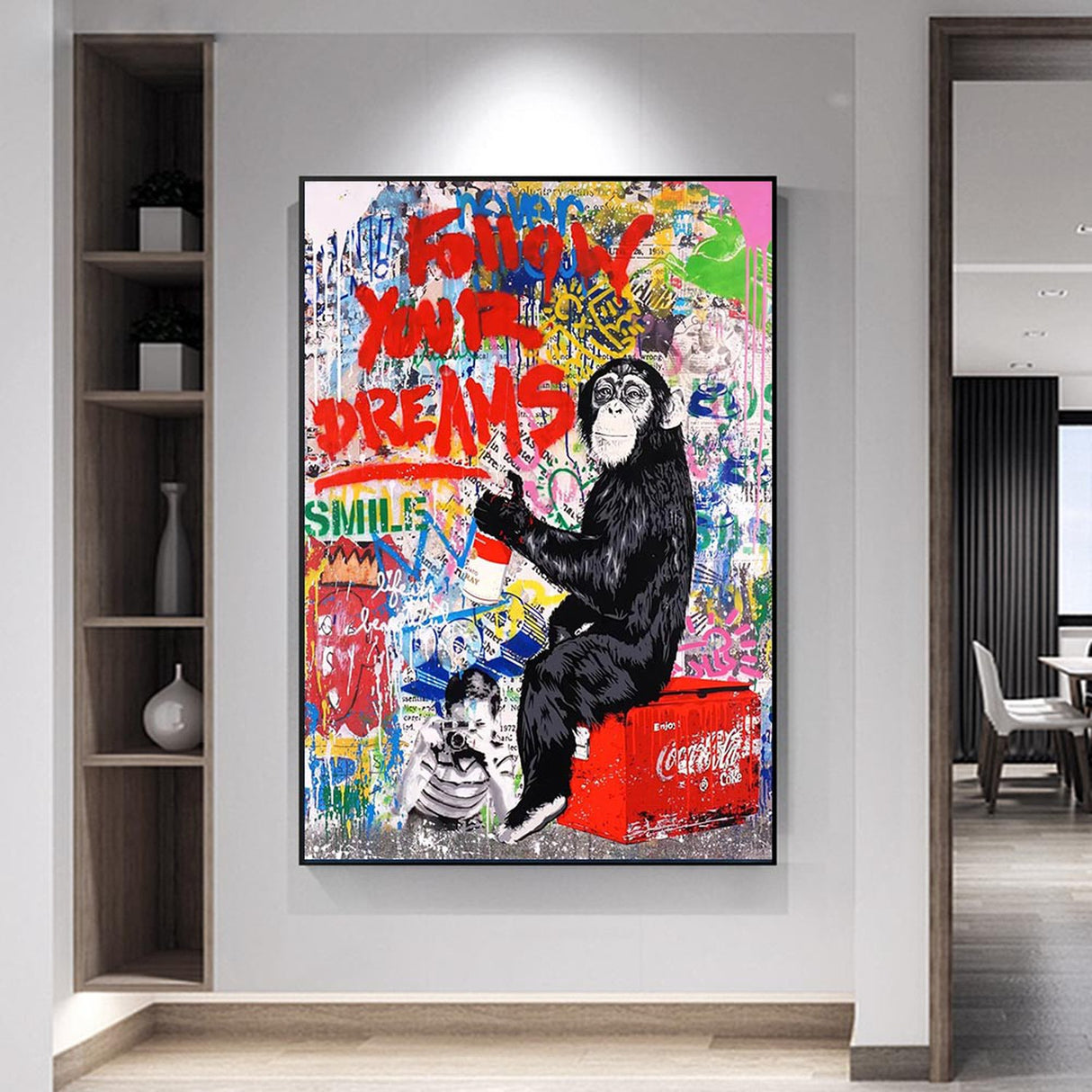 ChandeliersDecor.com-Wall Posters-Authentic Mr Brainwash Monkey Art Collectibles - Limited Edition for Art Lovers