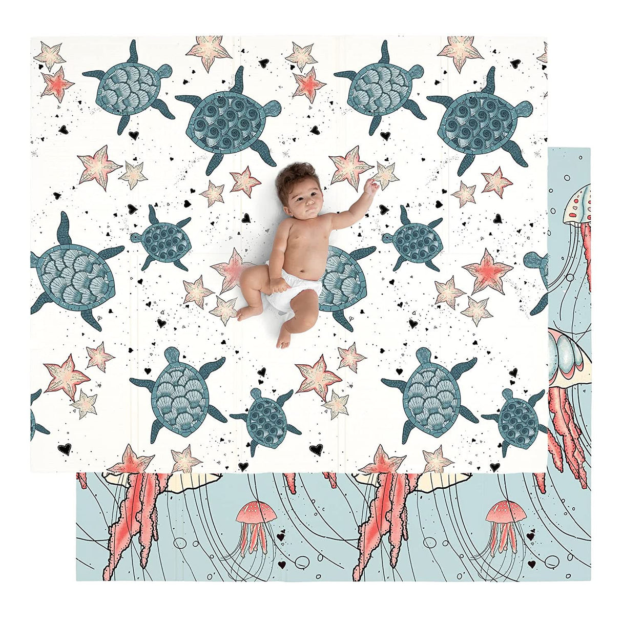 ChandeliersDecor.com-Play Mats-Babies: Sea Creatures Play Mat for Imaginative Fun