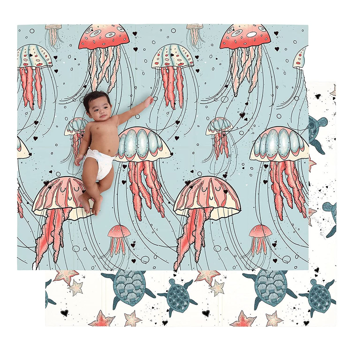 ChandeliersDecor.com-Play Mats-Babies: Sea Creatures Play Mat for Imaginative Fun