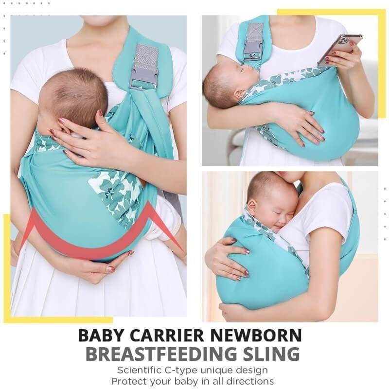 ChandeliersDecor.com-Baby Carrier Wrap with Dual Use - Nursing Mesh Fabric Infant Sling