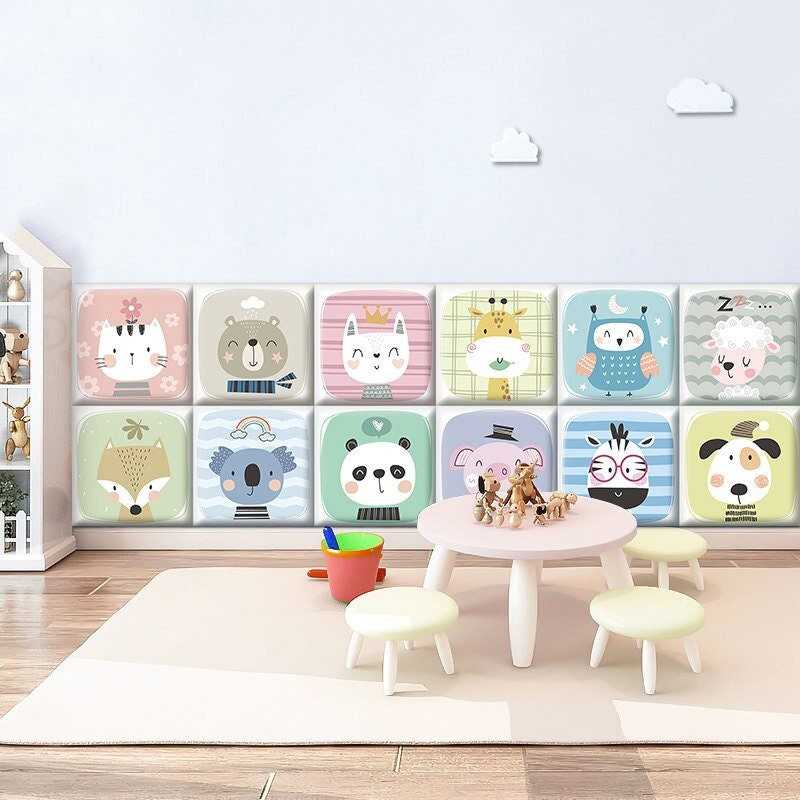 ChandeliersDecor.com-Padded Walls-Baby Farm Animals Kids Wall Padded Safety Cushions