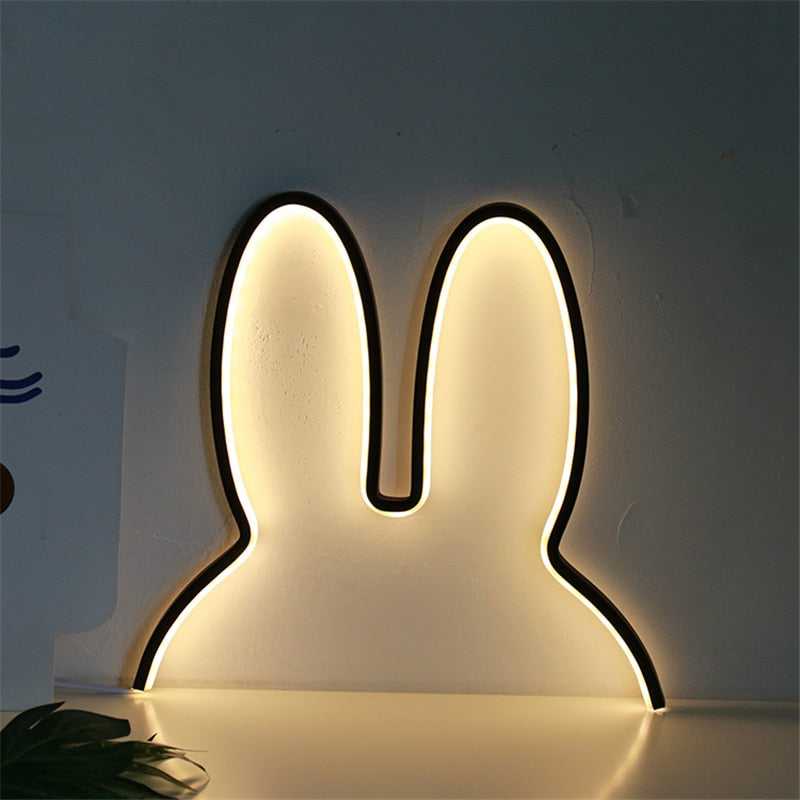 ChandeliersDecor.com-Kids Room Nursery Lighting-Baby Rabbit Night Lights USB Powered LED Lamp