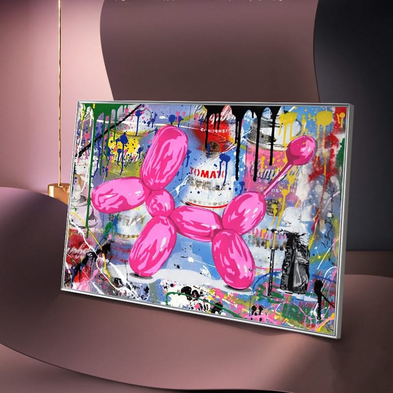 Balloon Dog Graffiti Wall Art: Vibrant and Unique Home Decor-ChandeliersDecor.com