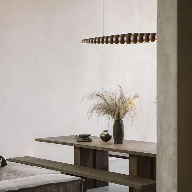 ChandeliersDecor.com-Kitchen Island-Bamboo Wood Globe Bar LED Pendant Light