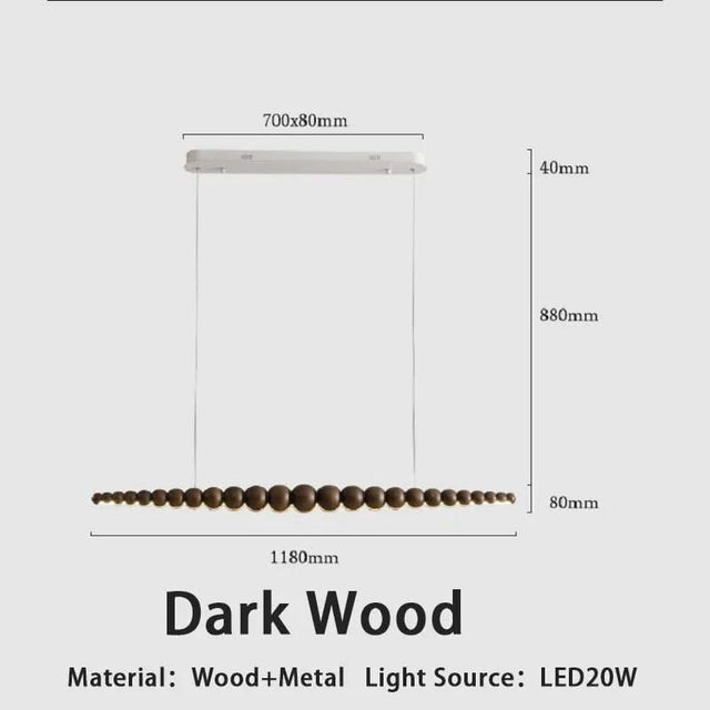 ChandeliersDecor.com-Kitchen Island-Bamboo Wood Globe Bar LED Pendant Light