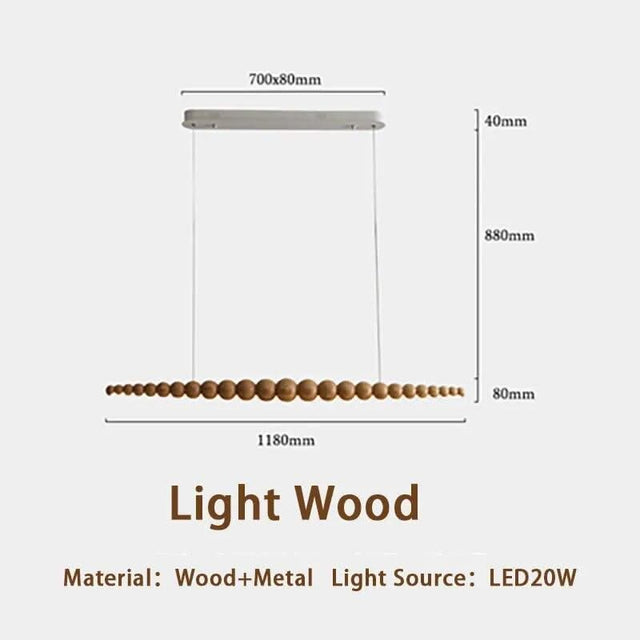 ChandeliersDecor.com-Kitchen Island-Bamboo Wood Globe Bar LED Pendant Light
