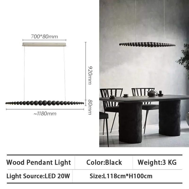 ChandeliersDecor.com-Kitchen Island-Bamboo Wood Globe Bar LED Pendant Light