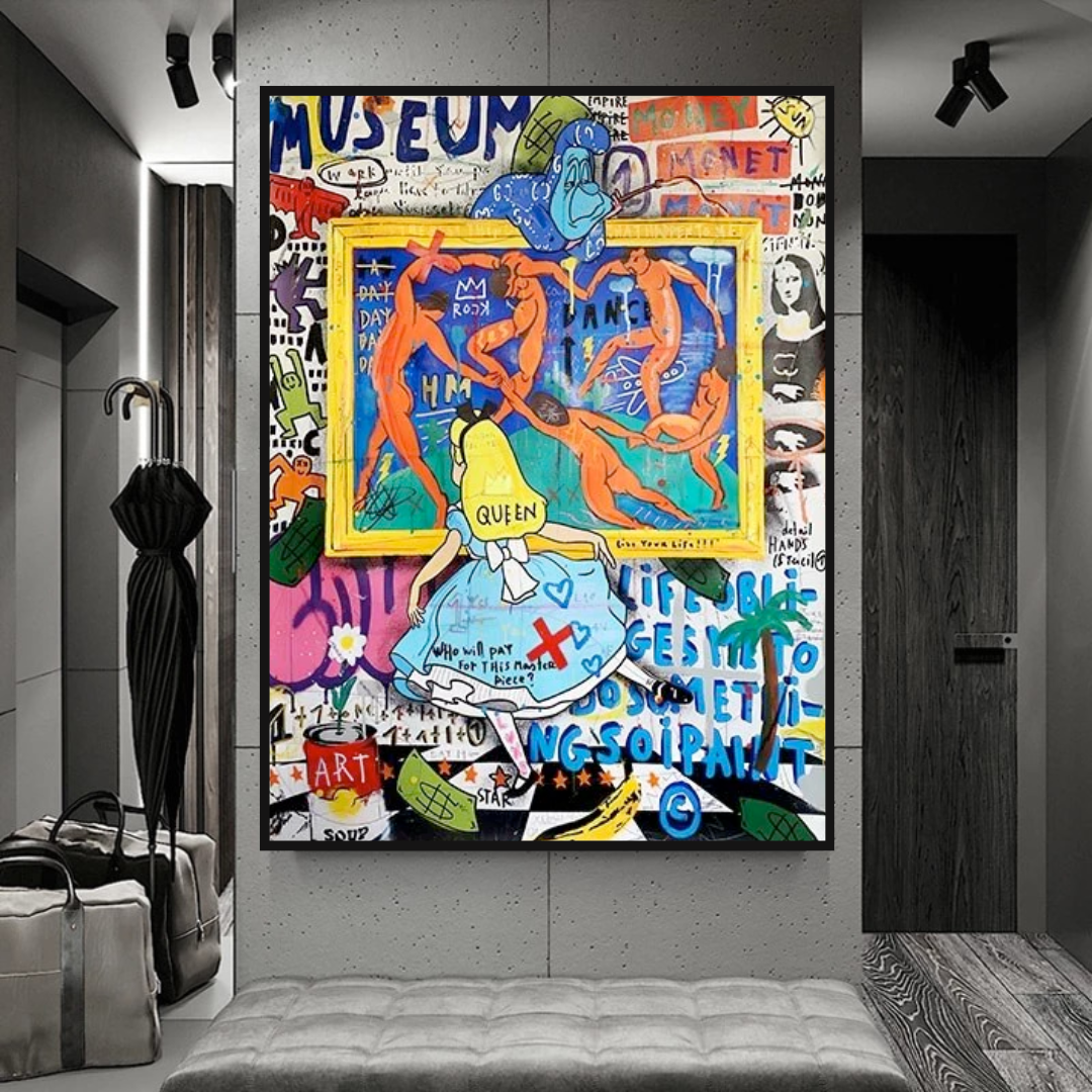 Banksy Alice and the Wonderland Art Authentic Masterpieces-ChandeliersDecor.com