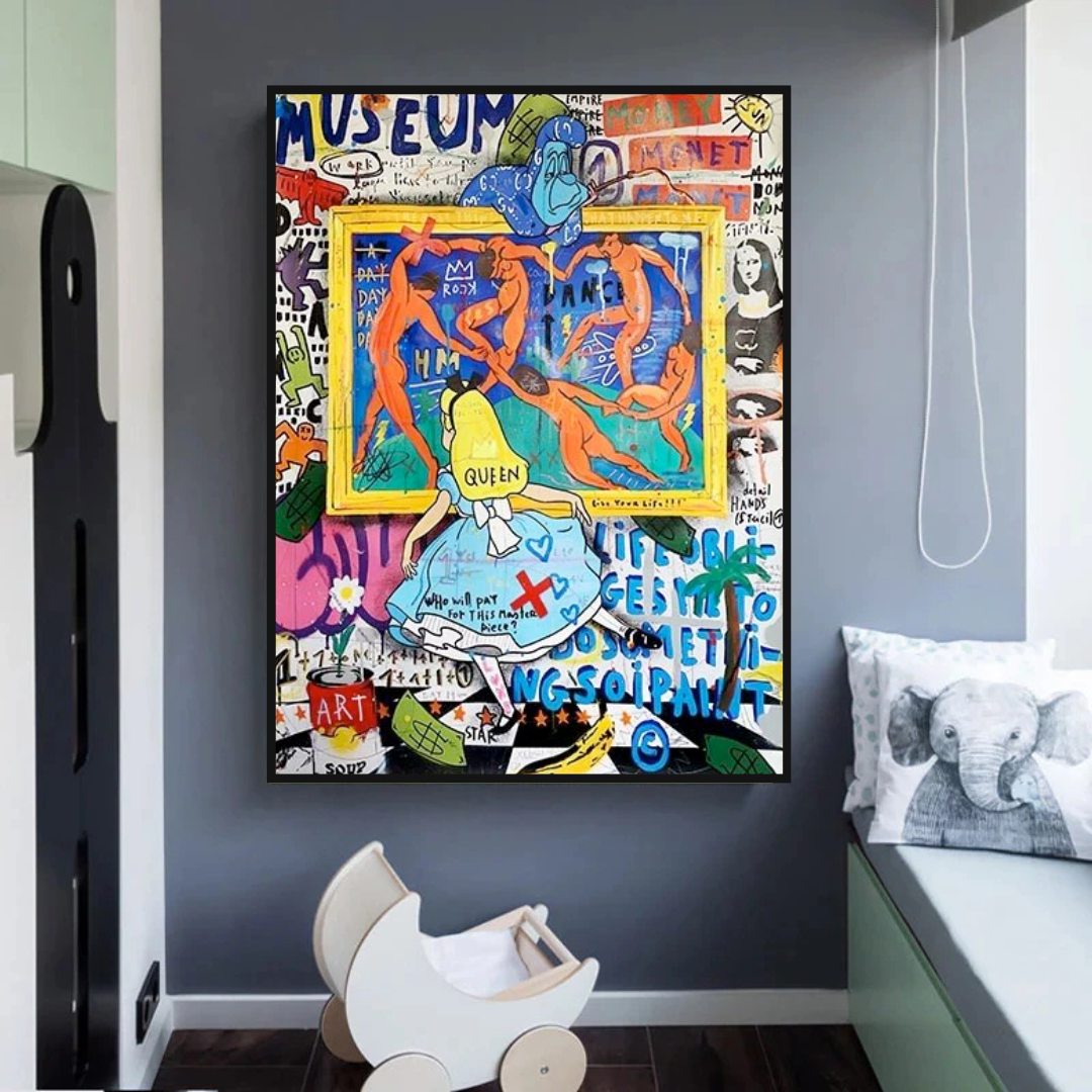 Banksy Alice and the Wonderland Art Authentic Masterpieces-ChandeliersDecor.com