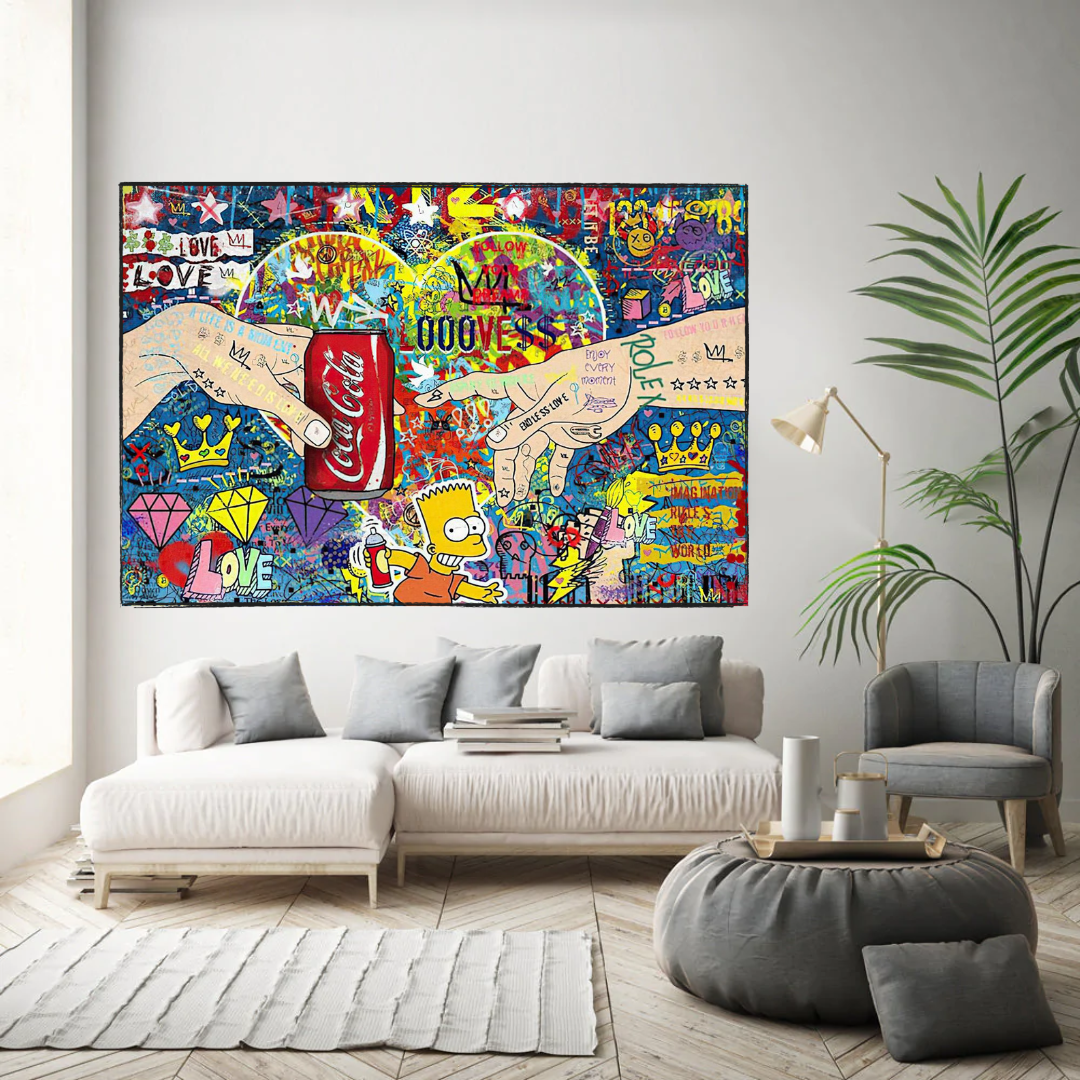 Banksy All we need is Love Canvas Wall Art-ChandeliersDecor.com