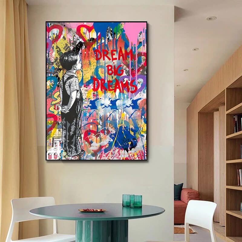Banksy Dream Big Dreams Wall Art - Boundless Imagination-ChandeliersDecor.com