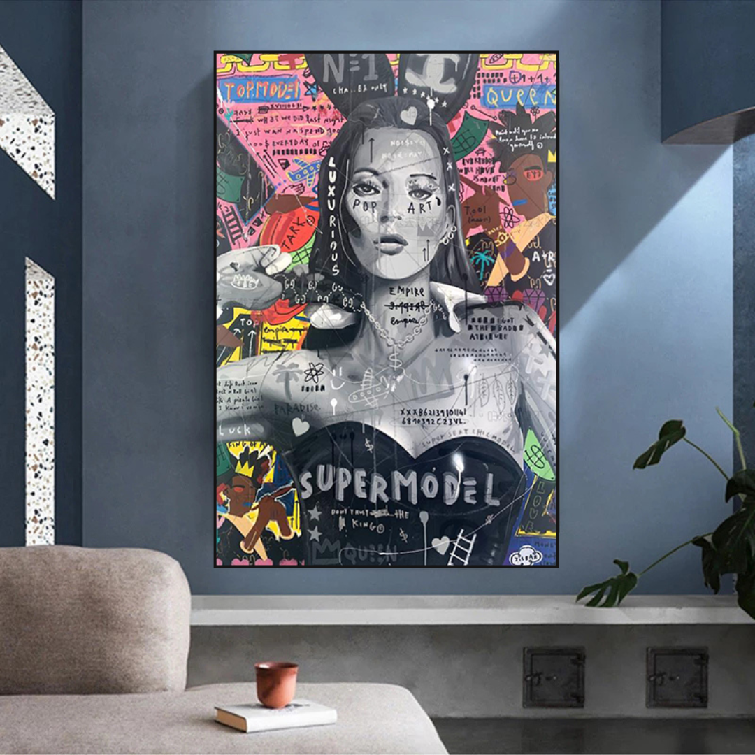 Banksy Kate Moss Graffiti Canvas Wall Art-ChandeliersDecor.com