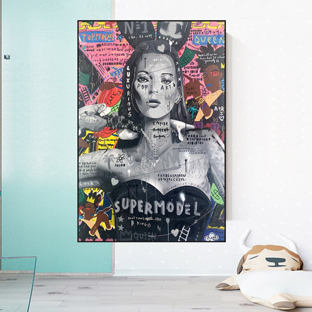 Banksy Kate Moss Graffiti Canvas Wall Art-ChandeliersDecor.com