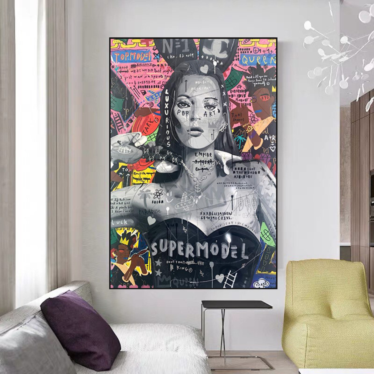 Banksy Kate Moss Graffiti Canvas Wall Art-ChandeliersDecor.com