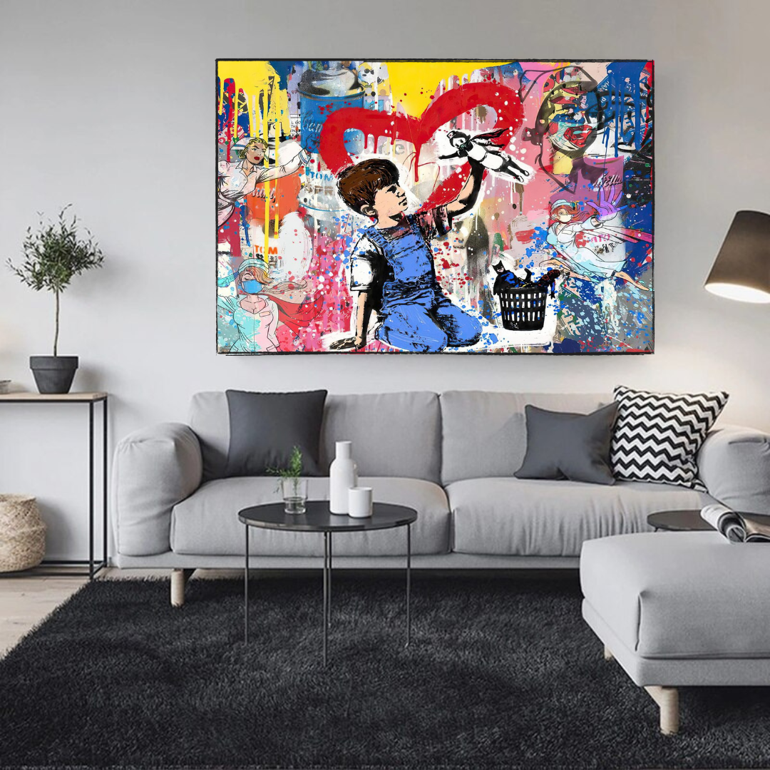 Banksy Life is Beautiful - Authentic Artwork Tribute-ChandeliersDecor.com