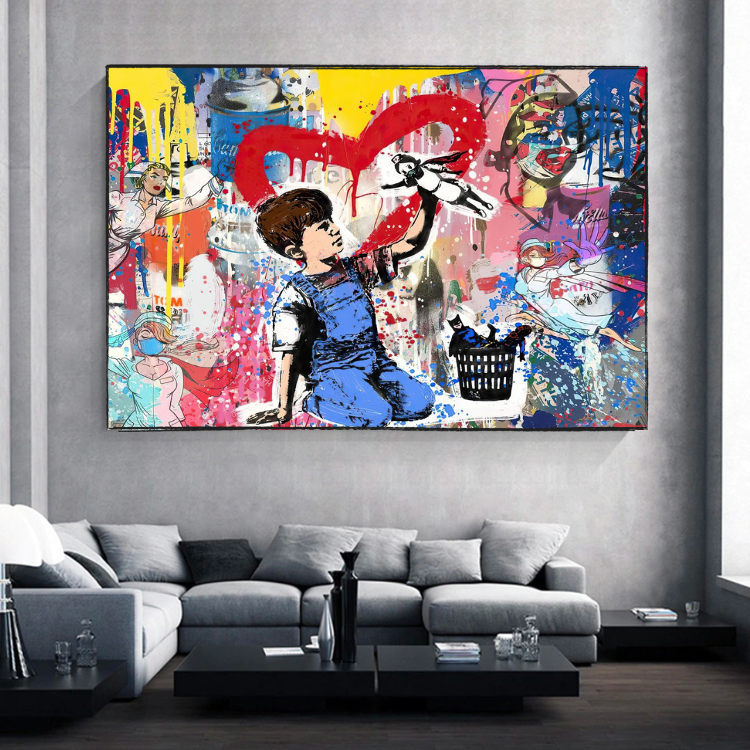 Banksy Life is Beautiful - Authentic Artwork Tribute-ChandeliersDecor.com