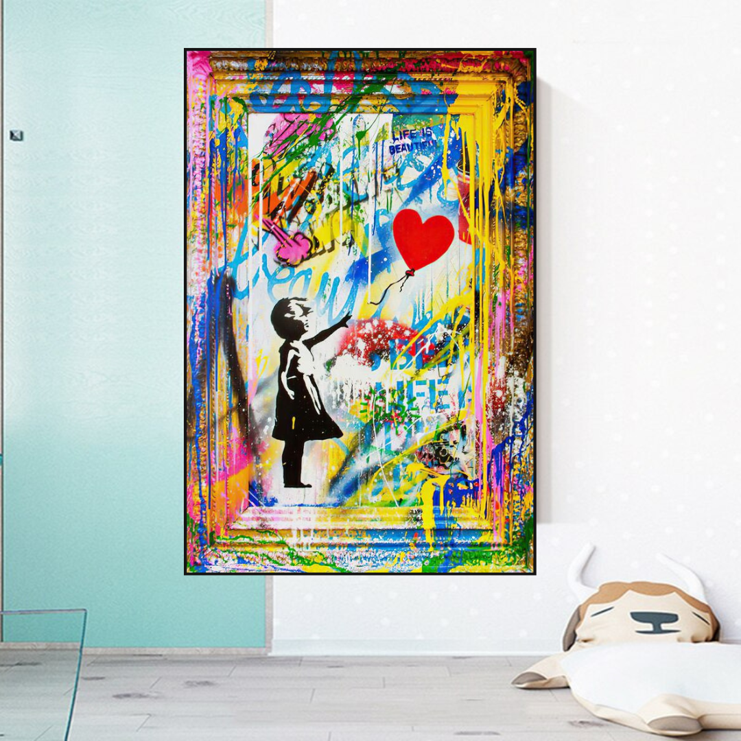 Banksy Life is Beautiful Poster: Unique Wall Art for Impact-ChandeliersDecor.com