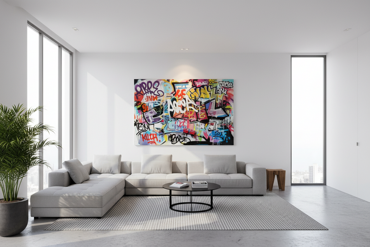 Banksy Mickey Mouse Supreme Canvas Wall Art-ChandeliersDecor.com