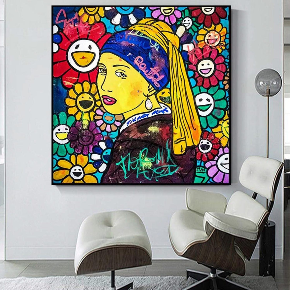 Banksy Milkmaid Famous Wall Art-ChandeliersDecor.com