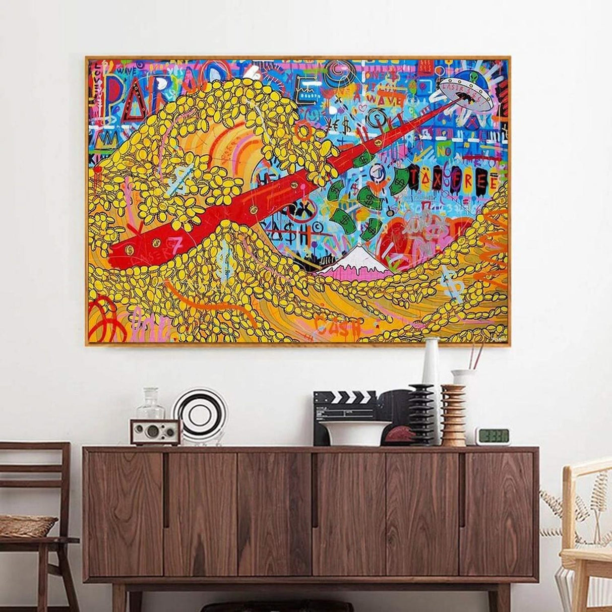 Banksy Poster Embracing True Expression - Suck Money Design-ChandeliersDecor.com