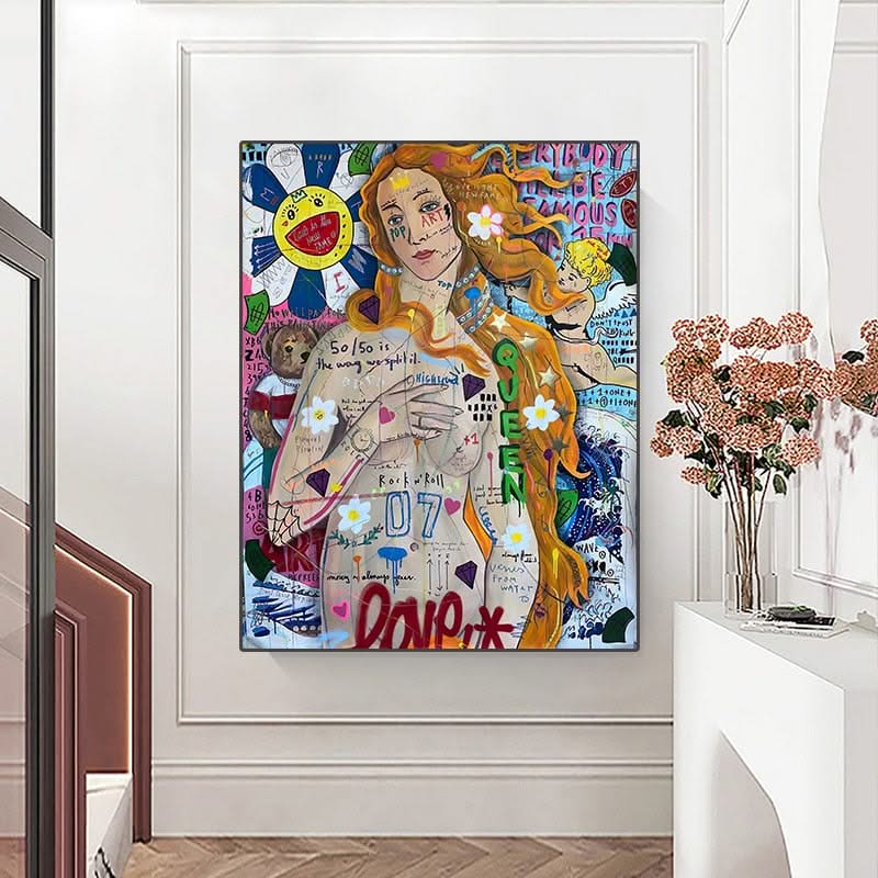 Banksy The Birth Of Venus Canvas Wall Art-ChandeliersDecor.com