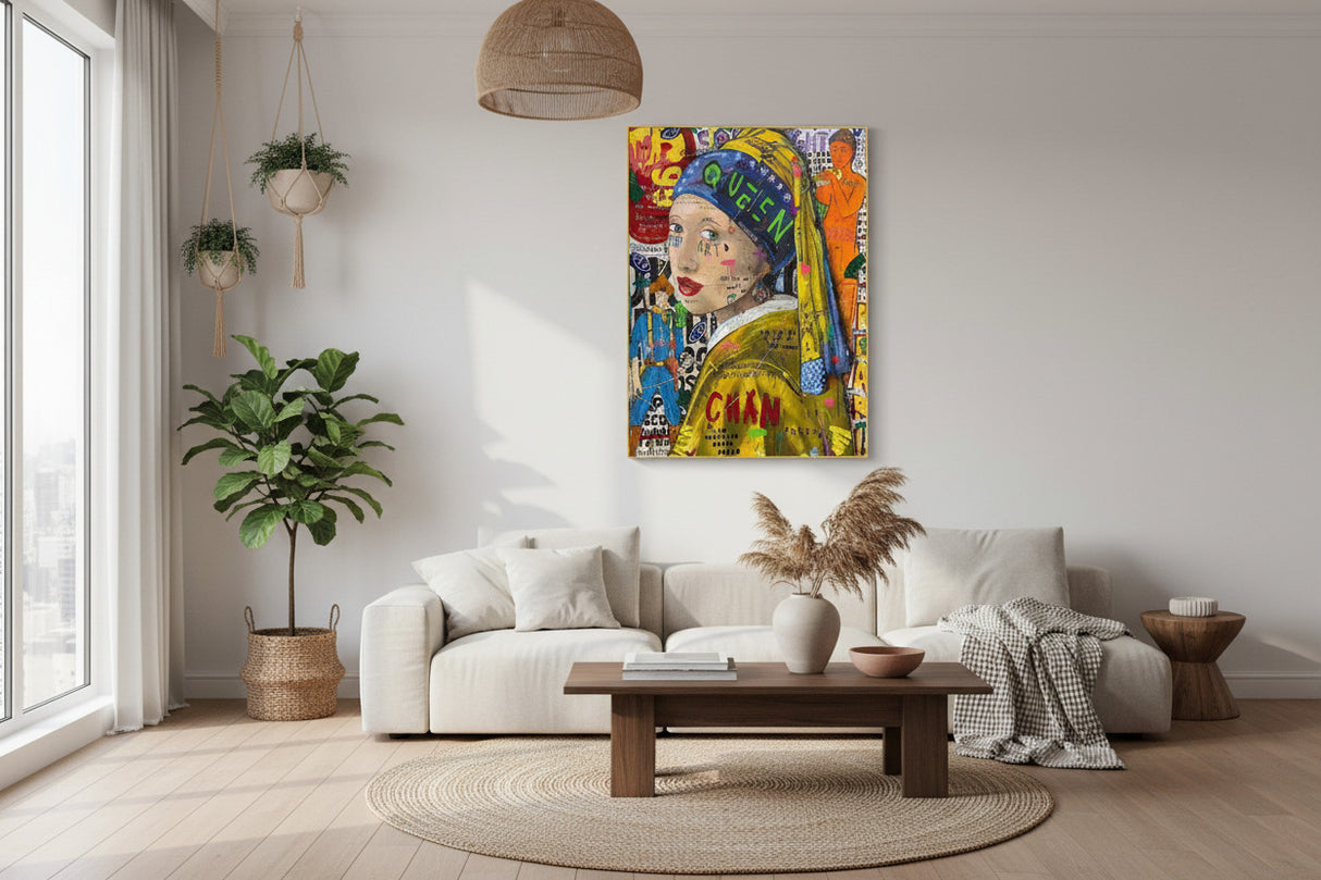 Banksy The Milkmaid Canvas Wall Art: Captivating Masterpiece-ChandeliersDecor.com