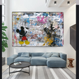 ChandeliersDecor.com-Banksy Wall Poster-Banksy's Life is Beautiful Mickey Canvas Wall Art
