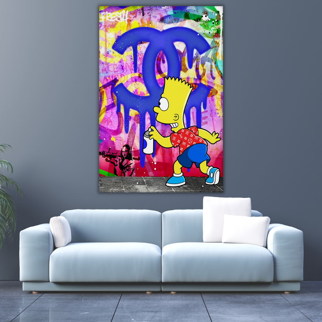 Bart Simpson Canvas Wall Art: Exquisite Fashion Inspiration-ChandeliersDecor.com
