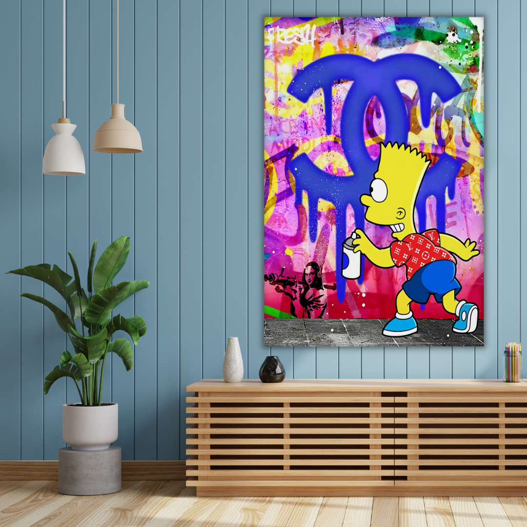 Bart Simpson Canvas Wall Art: Exquisite Fashion Inspiration-ChandeliersDecor.com