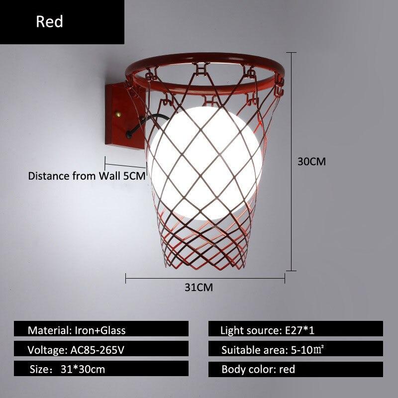 ChandeliersDecor.com-Kids Room Nursery Lighting-Basket Ball Kids Wall Light - Brighten Up Their Space