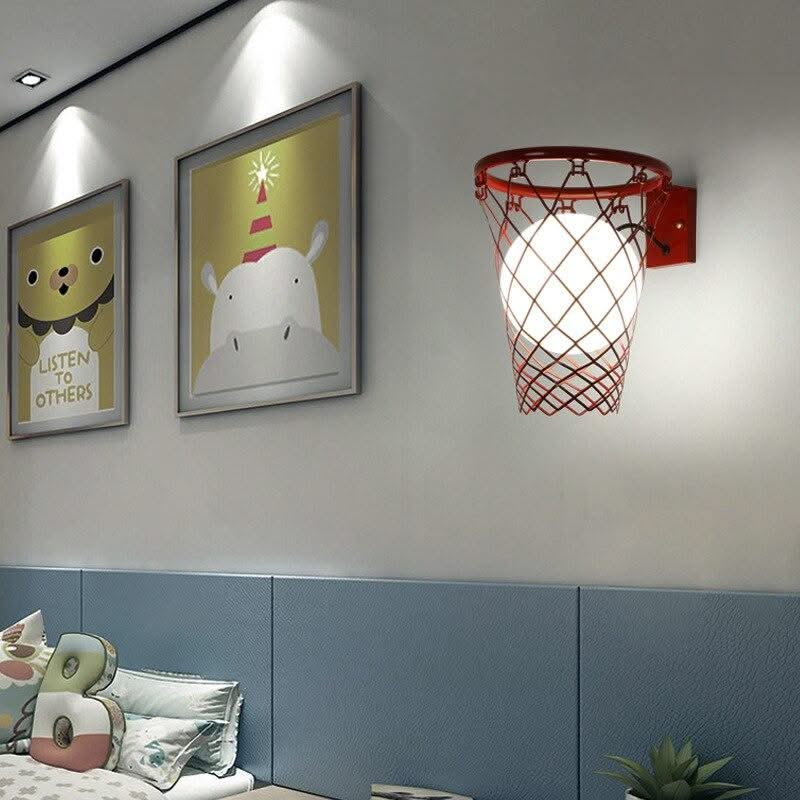 ChandeliersDecor.com-Kids Room Nursery Lighting-Basket Ball Kids Wall Light - Brighten Up Their Space