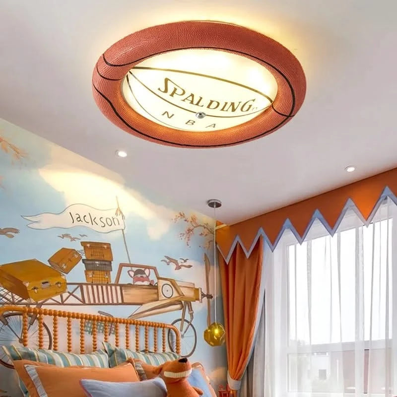 Basketball Spalding NBA Kids Room Ceiling Light-ChandeliersDecor.com