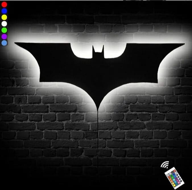 ChandeliersDecor.com-Kids Room Nursery Lighting-Batman Cool LED Wall Light with Wireless Remote