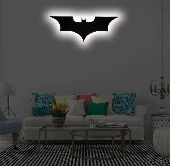 ChandeliersDecor.com-Kids Room Nursery Lighting-Batman Cool LED Wall Light with Wireless Remote