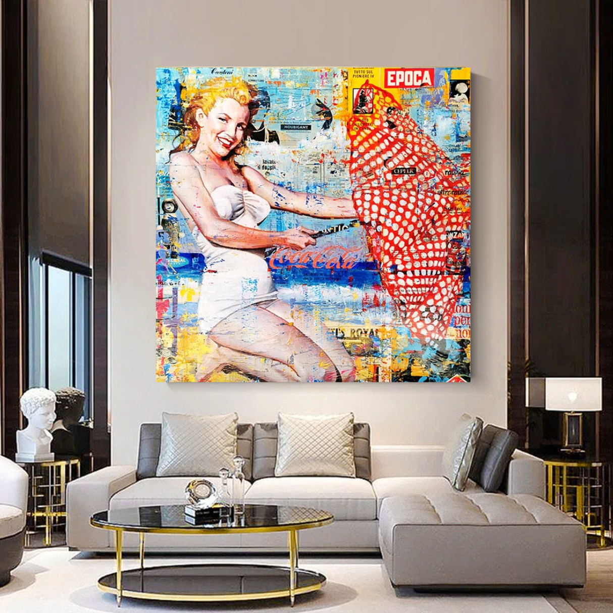 ChandeliersDecor.com-Wall Posters-Beach Lovers: Marilyn Poster Unmatched Beach Vibes