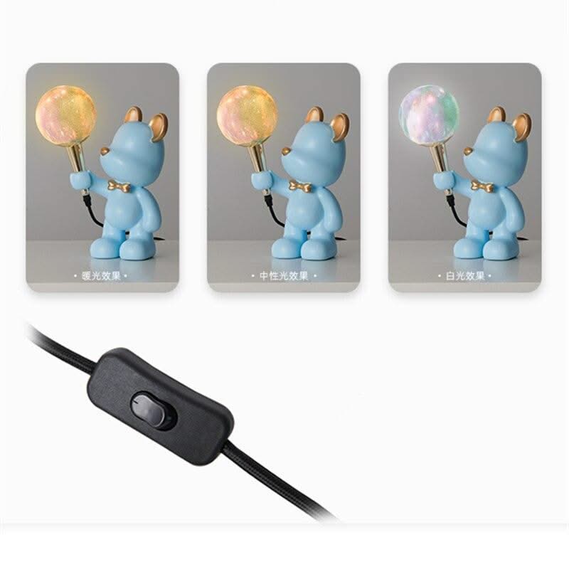 ChandeliersDecor.com-Kids Room Nursery Lighting-Bear Bedside Lamp for Kids Room