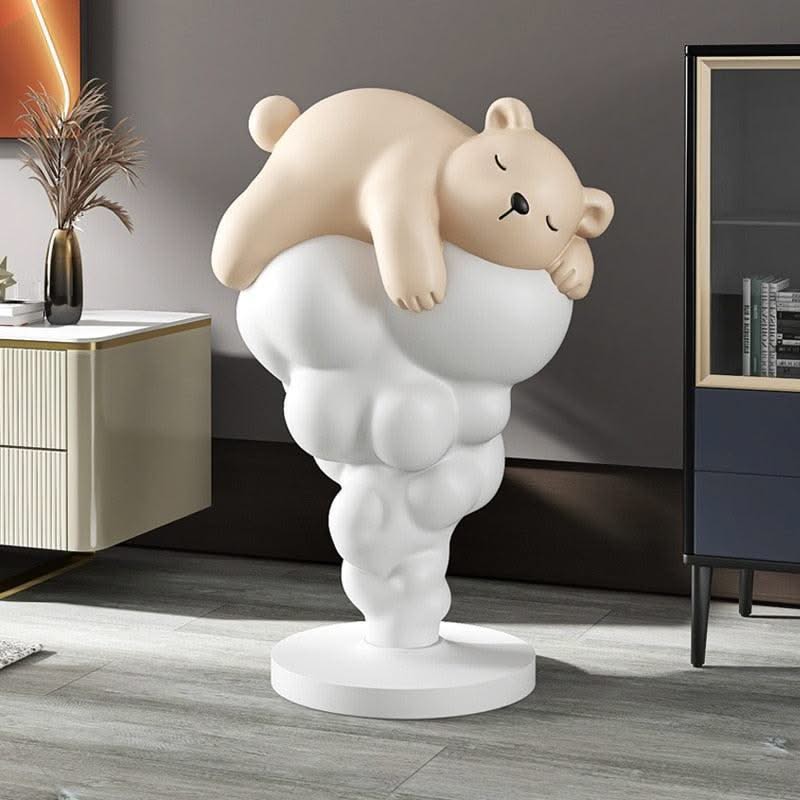 ChandeliersDecor.com-Sculptures & Statues-Bear on Clouds Statue Ornament