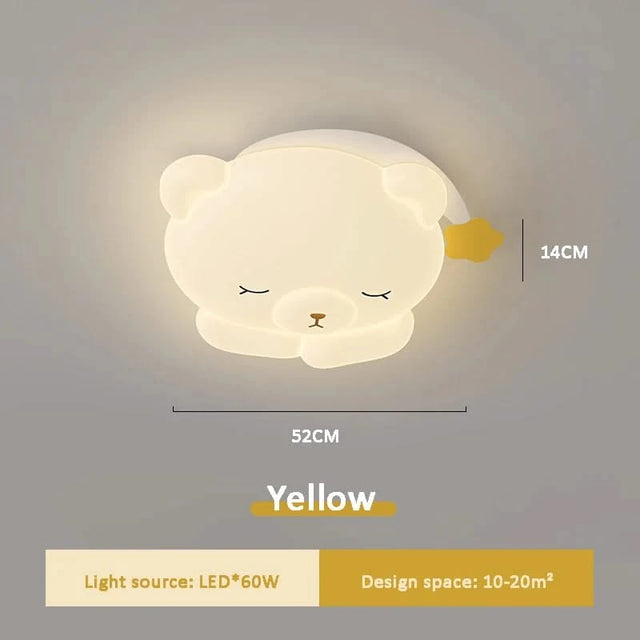 Bear Sleeping in Moon Cap Ceiling Light for Kids Room-ChandeliersDecor.com