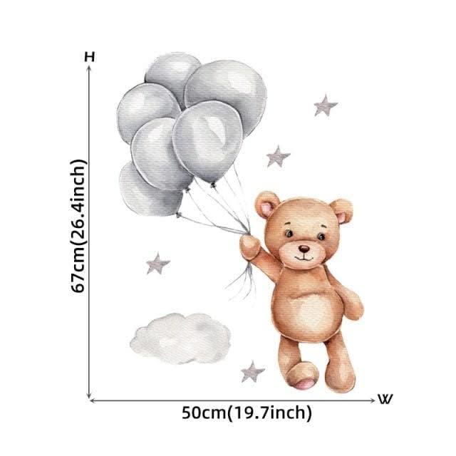 ChandeliersDecor.com-Home Decor Decals-Bear Wall Stickers for Baby Boys Room Kids Gifts