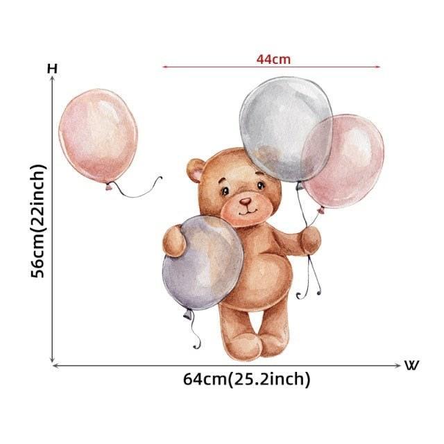 ChandeliersDecor.com-Home Decor Decals-Bear Wall Stickers for Baby Boys Room Kids Gifts