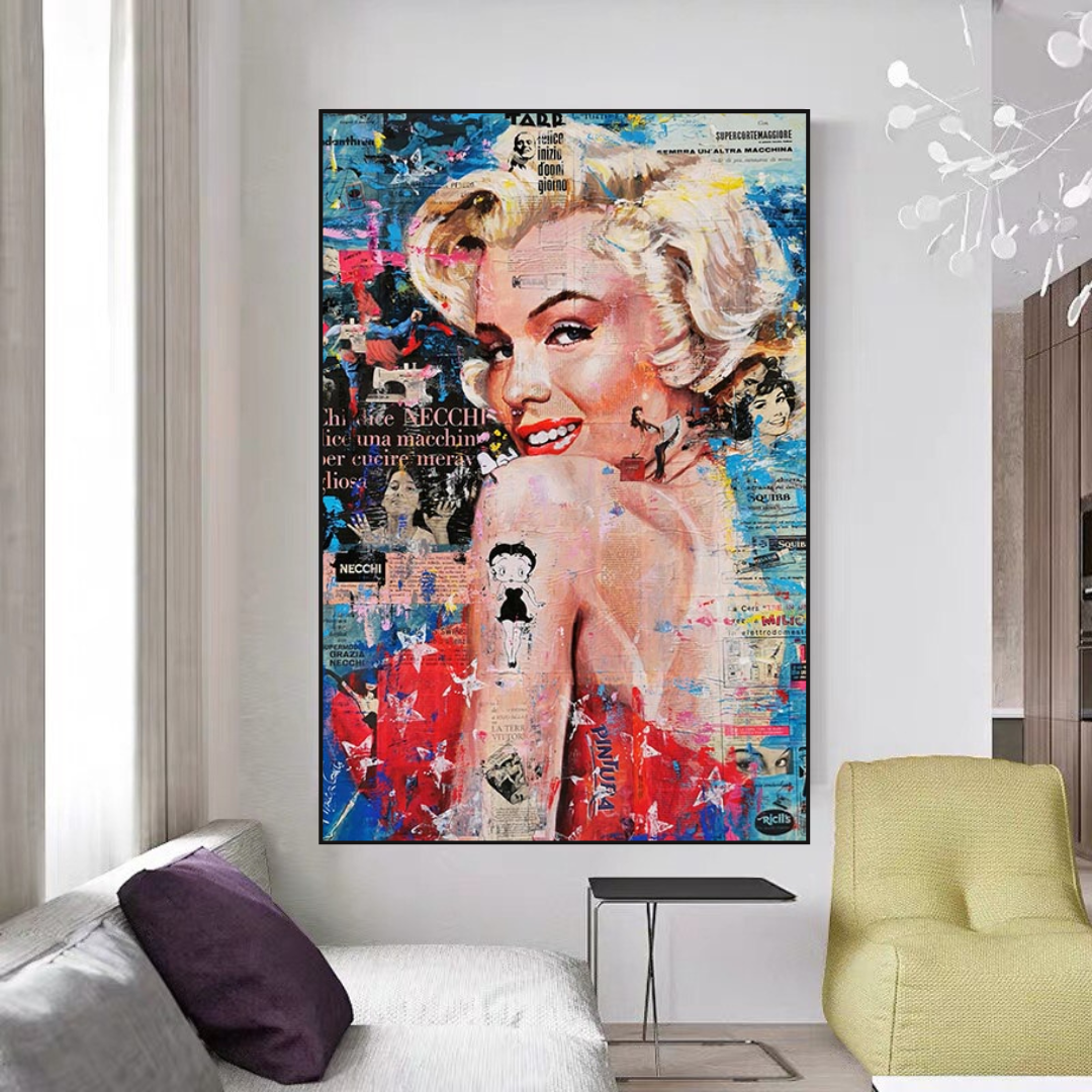 Betty Boop Marilyn Poster - Iconic Star Tribute for Fans and Collectors-ChandeliersDecor.com