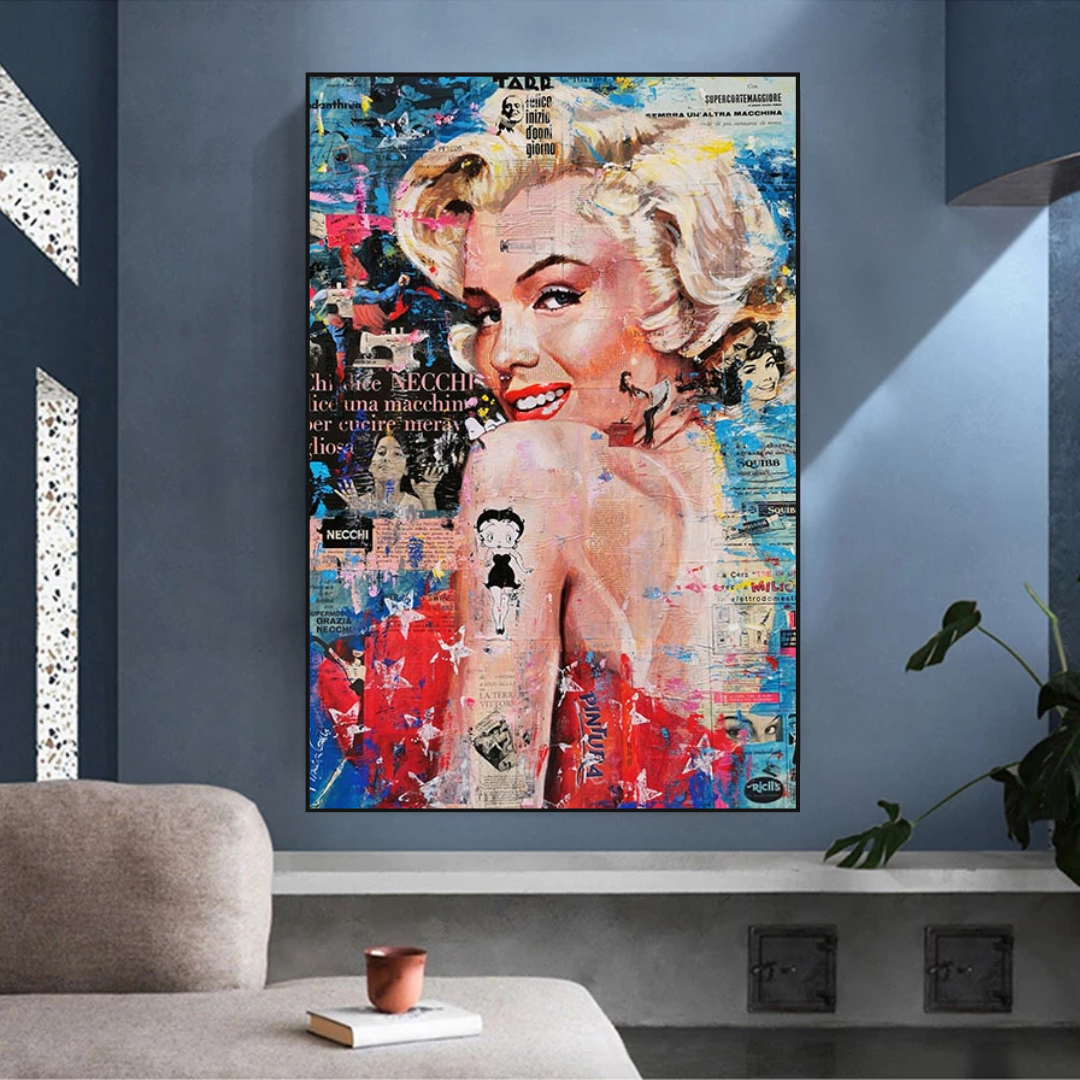 Betty Boop Marilyn Poster - Iconic Star Tribute for Fans and Collectors-ChandeliersDecor.com