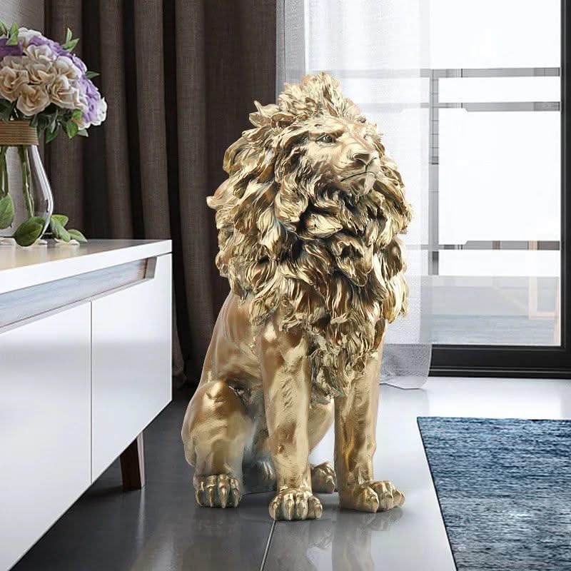 Big Lion Statue Art Big Sculpture-ChandeliersDecor.com