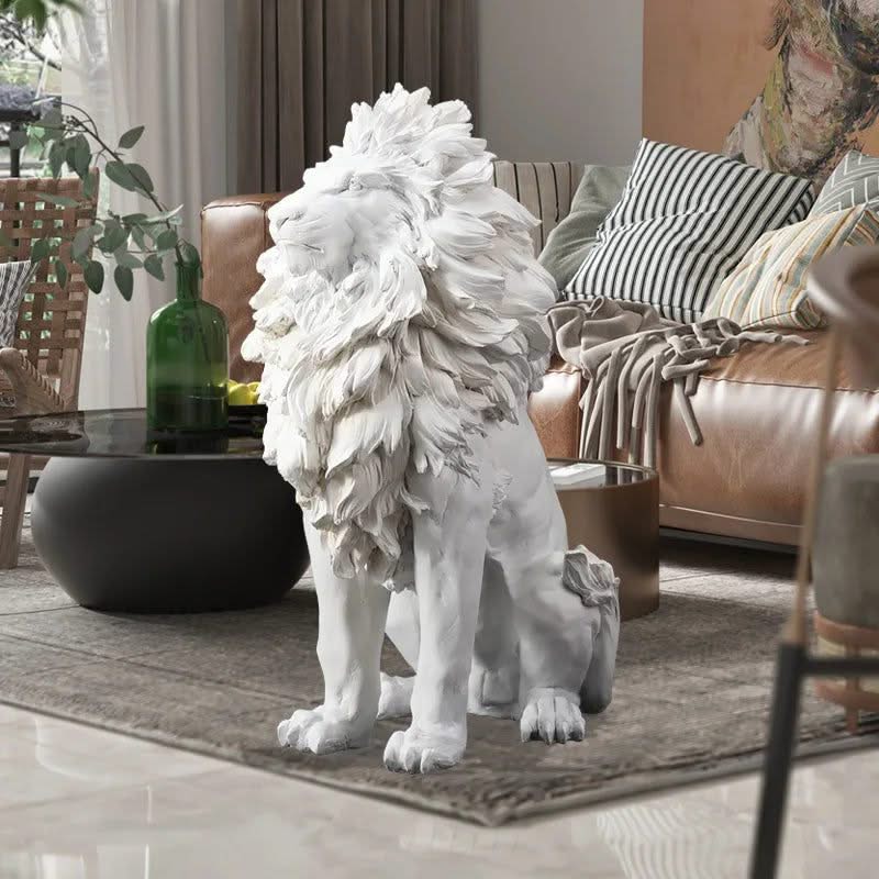 Big Lion Statue Art Big Sculpture-ChandeliersDecor.com
