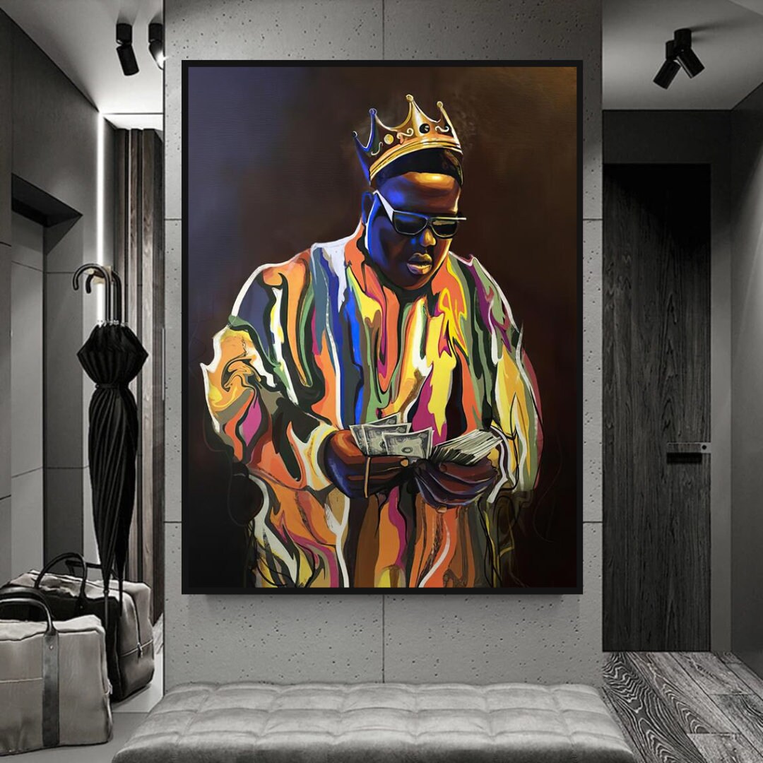 ChandeliersDecor.com-Musicians Wall Art-Biggie Smalls Rapper Canvas Wall Art - Authentic & Stylish