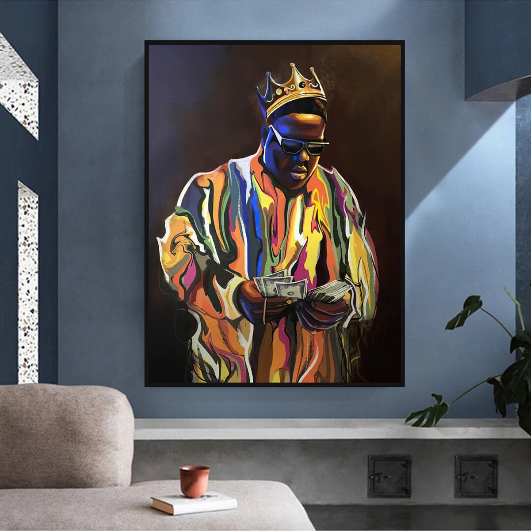ChandeliersDecor.com-Musicians Wall Art-Biggie Smalls Rapper Canvas Wall Art - Authentic & Stylish